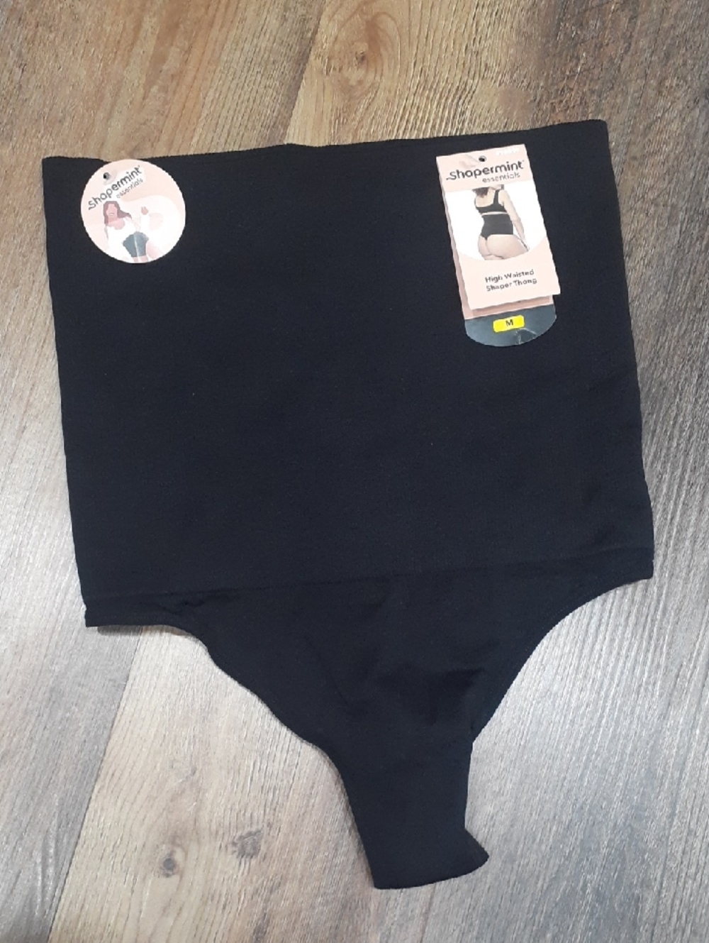 Shapermint High-Waisted Shaper Thong in Black